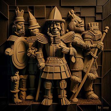 3D model Wizard of Oz Urfin Jus and his Wooden Soldiers game (STL)